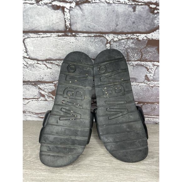 VIBA Porto Preto Black Leather Portugal Slides Sandals Women’s Sz 37EU/6.5M US - Picture 9 of 16